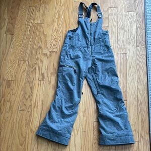 Obermyer 10-12Gray Snow Bib Overalls